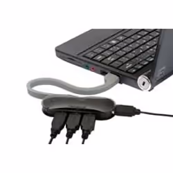 Targus 4-Port Smart USB Hub, Black, Grey, Plastic, Windows 7, 2000, XP, Windows Vista Mac OS X 10.2 or later USB Port , Windo ...