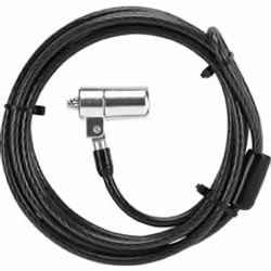 Targus ASP48EU, 1.85 m, Round key, Steel, Black, Silver