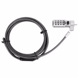 Targus ASP71GLX-25S, 1.9 m, Kensington, Combination lock, Galvanized steel, Black