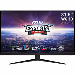 MSI G321Q computer monitor 80 cm (31.5") 2560 x 1440 pixels Wide Quad HD Black