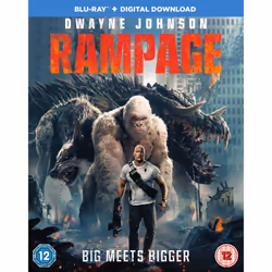 Warner Bros Rampage, Movie, Blu-ray, Coloured, English, Adults & Children, Dwayne "The Rock" Johnson, Dwayne Johnson, Naomie ...