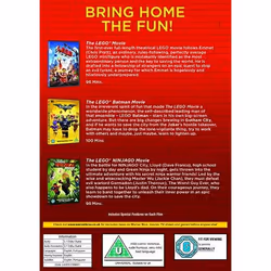 Warner Bros LEGO: 3 FILM COLLECTION: [LEGO MOVIE/LEGO BATMAN MOVIE/LEGO NINJAGO MOVIE] DVD English, Portuguese