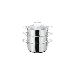 Stellar Three Tier Steamer Set, Silver, 18 cm