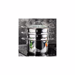 Stellar Three Tier Steamer Set, Silver, 18 cm