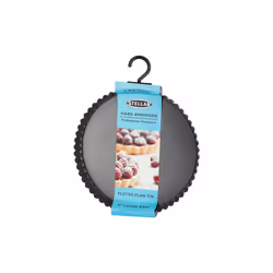 Stellar Hard Anodised 9" Fluted Flan Tin Loose Base