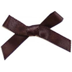 6mm Small Ribbon Bows  Brown - each