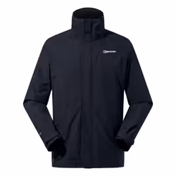 Berghaus Men's Hillwalker 3-in-1 Gore-Tex Waterproof Jacket, Durable, Breathable Rain Coat, Black, XL