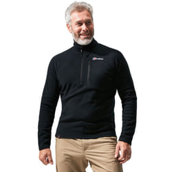 Berghaus Mens Prism Micro Half Zip Warm Winter Pullover Fleece Top Jumper - XXL, Black/Black