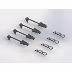 ARRMA Body Clip Retainers, Body clip retainer, Black