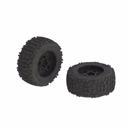 ARRMA AR510092, Wheels & tires set, Nylon, Rubber, Foam, Black
