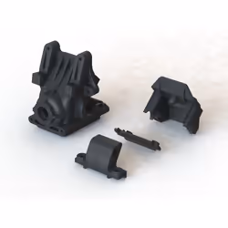 ARRMA AR310854, Gearbox set (front/rear), Black