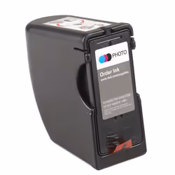 Photo inkjet cartridge (black/light cyan/light magenta). Dell premium quality ink. Print yield of approximately 157 pages. Qu ...