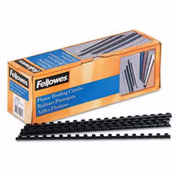 Fellowes 6mm, 100pk, Black, Plastic, 100 pc(s)