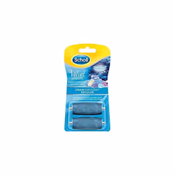 Scholl Velvet Smooth Express Pedi Crystal Diamonds Exfoliating Grain 2 Replacement Rolls