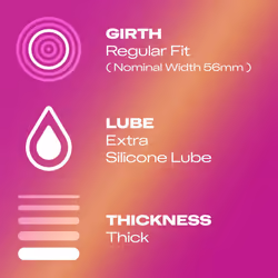 Pleasure Me Condoms Ribbed & Dotted Regular Fit 20s