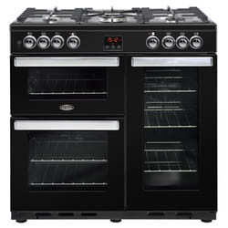 Belling Cookcentre 90DFT Range cooker Electric Gas Black