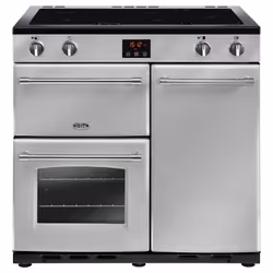 Belling Farmhouse 90Ei, Range cooker, Grey, Rotary, Touch, Front, Enamel, Zone induction hob