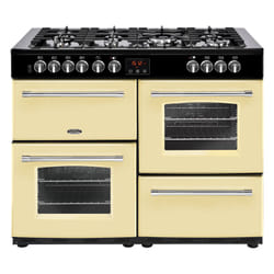 Belling Farmhouse 110 DFT Range cooker Electric Gas Cream
