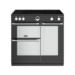 Stoves Sterling S900 Ei Range cooker Electric Zone induction hob Black, Stainless steel