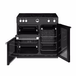 Stoves Sterling S900 Ei Range cooker Electric Zone induction hob Black, Stainless steel
