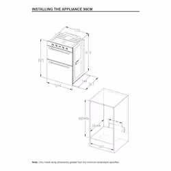 Belling BI902FP 110 L 4133 W Black, Silver