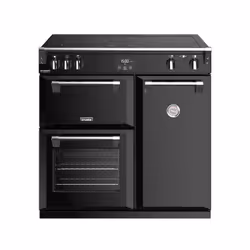 Stoves Richmond S900 EI DeLuxe, Range cooker, Black, Stainless steel, Rotary, Touch, Chrome, Top front, Electronic