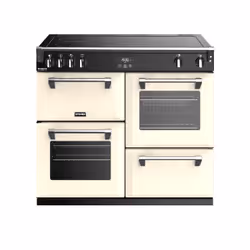 Stoves Richmond S1000 Ei DeLuxe, Range cooker, Black, Cream, Rotary, Touch, Chrome, Top front, Electronic