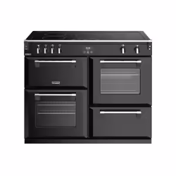 Stoves Richmond S1100 EI DeLuxe, Range cooker, Black, Stainless steel, Rotary, Touch, Chrome, Top front, Electronic