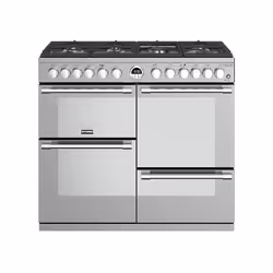 Stoves Sterling Deluxe S1000DF, Freestanding cooker, Stainless steel, Rotary, Stainless steel, LED, Gas