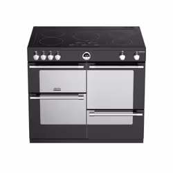 Stoves Sterling S1000 EI DeLuxe Range cooker Electric Zone induction hob Black, Stainless steel