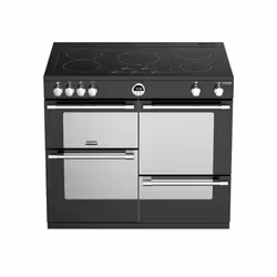 Stoves Sterling S1000 EI DeLuxe Range cooker Electric Zone induction hob Black, Stainless steel