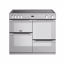 Stoves Sterling S1000 Ei DeLuxe, Range cooker, Stainless steel, Buttons, Rotary, Touch, Chrome, Top front, Electronic