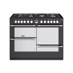 Stoves Sterling Deluxe S1100DF, Freestanding cooker, Black, Rotary, Touch, Stainless steel, LED, Gas