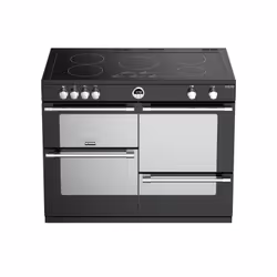 Stoves Sterling S1100 EI DeLuxe Range cooker Electric Zone induction hob Black, Stainless steel