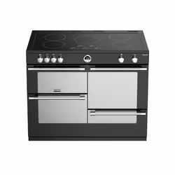 Stoves Sterling S1100 EI DeLuxe Range cooker Electric Zone induction hob Black, Stainless steel