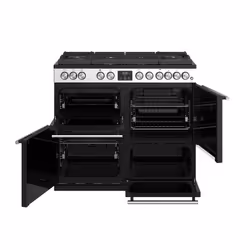 Stoves Precision Deluxe S1000DF GTG Freestanding cooker Electric Gas Black, Stainless steel
