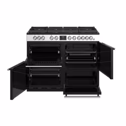 Stoves Precision Deluxe S1100DF GTG Freestanding cooker Electric Gas Black, Stainless steel