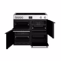 Stoves Precision Deluxe S1000EI Freestanding cooker Electric Zone induction hob Black, Stainless steel