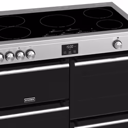 Stoves Precision Deluxe S1000EI Freestanding cooker Electric Zone induction hob Black, Stainless steel