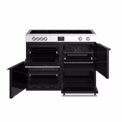 Stoves Precision Deluxe S1100EI Freestanding cooker Electric Zone induction hob Black, Stainless steel