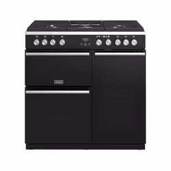 Stoves Precision Deluxe S900G, Freestanding cooker, Black, Rotary, Touch, Stainless steel, Top right / left, 1.5 m