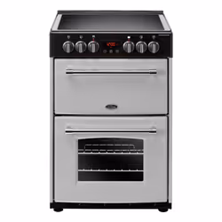 Belling Farmhouse 60E, Range cooker, Silver, Rotary, Touch, Chrome, Front, Electronic