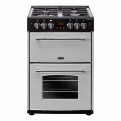 Belling Farmhouse 60G, Range cooker, Silver, Rotary, Touch, Chrome, Metal, Front