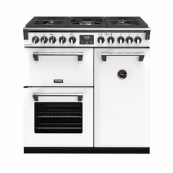 Stoves ST RICH DX S900DF CB Iwh, Range cooker, Rotary, Icy White, Chrome, Front, Electronic