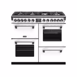 Stoves ST RICH DX S1000DF CB Iwh, Range cooker, White, Rotary, Icy White, Chrome, Stainless steel