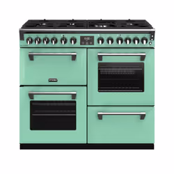 Stoves ST RICH DX S1000DF CB Mmi, Range cooker, Green, Rotary, Mojito Mint, Chrome, Stainless steel