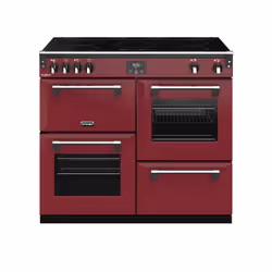 Stoves ST RICH DX S1000Ei CB Cre, Range cooker, Red, Rotary, Chilli Red, Chrome, Steel
