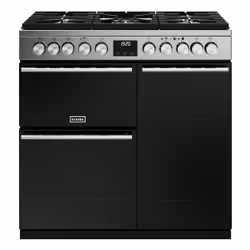 Stoves 444411485, Range cooker, Black, Stainless steel, Rotary, Stainless Steel, Metal, Metal