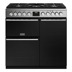 Stoves 444411485 cooker Range cooker Electric Gas Black, Stainless steel