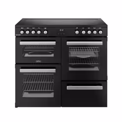 Belling 444411797, Range cooker, Black, Rotary, Touch, Chrome, Metal, Front